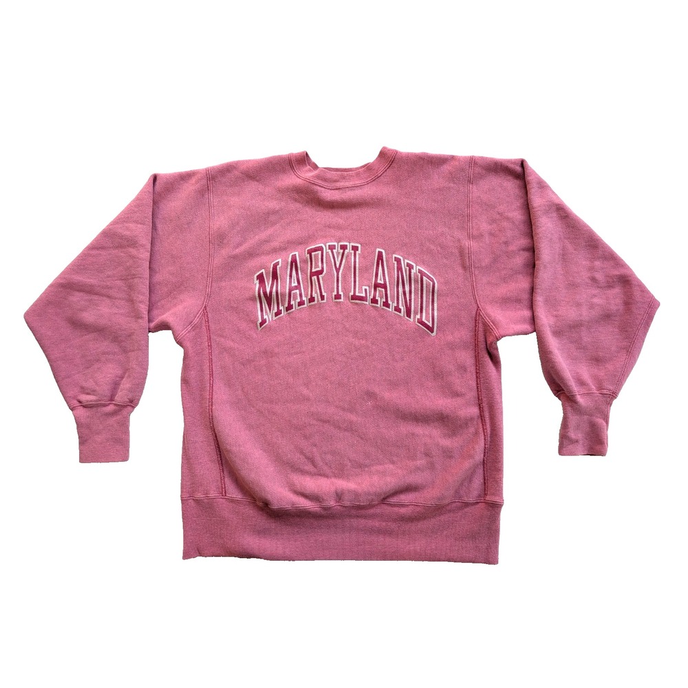 Vintage Maryland Champion Reverse Weave Sweatshirt Womens Large‎ Pink 90s